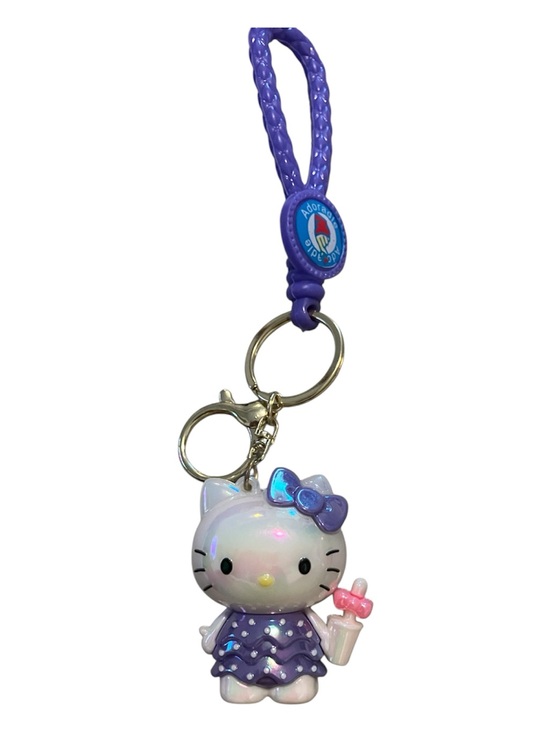 Sanrio Accessories - Sanrio Hello Kitty Iridescent White & Purple Keychain Charm